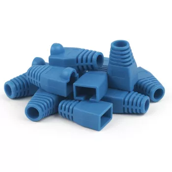 DSIT DANICOM RJ45 Kabelboot Blau Groß - 10 Stück DC-RJ45-BOOT-L-BLUE-10PCE