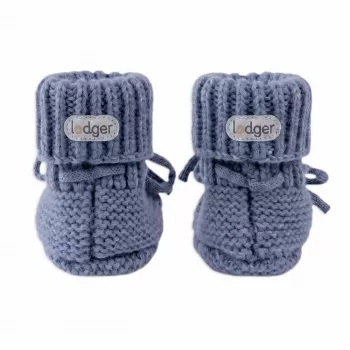 Lodger Slipper Merino Wool Baby Hausschuhe, Storm, 0-6 Monate
