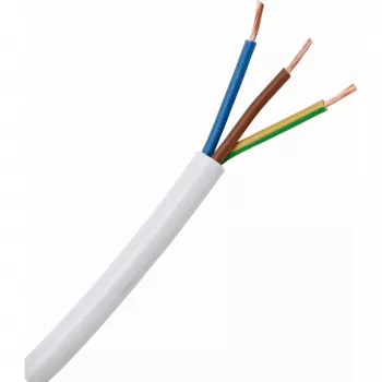 HEINRICH KOPP H05VV5-F 3G 1mm² weißes PVC-ölbeständiges flexibles Kabel 10m 151710849