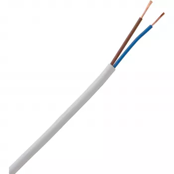 HEINRICH KOPP H03VV-F 2 x 0,75 mm² weißes flexibles PVC-Kabel 10 m 151510843