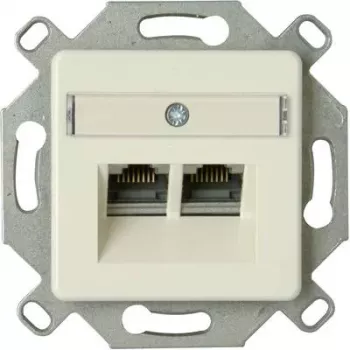 HEINRICH KOPP Cat.6a geschirmter RJ45 Netzwerkdosen-Einsatz, Aluminium, 1-Port, LSA 920100004