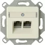 HEINRICH KOPP Cat.6a geschirmter RJ45 Netzwerkdosen-Einsatz, Aluminium, 1-Port, LSA 920100004