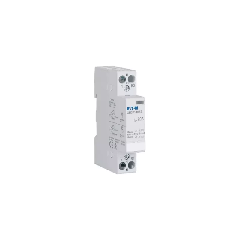 Eaton CR2011012 Installationsschütz 12V AC/DC 20A 1NO+1NC 2-polig 193906