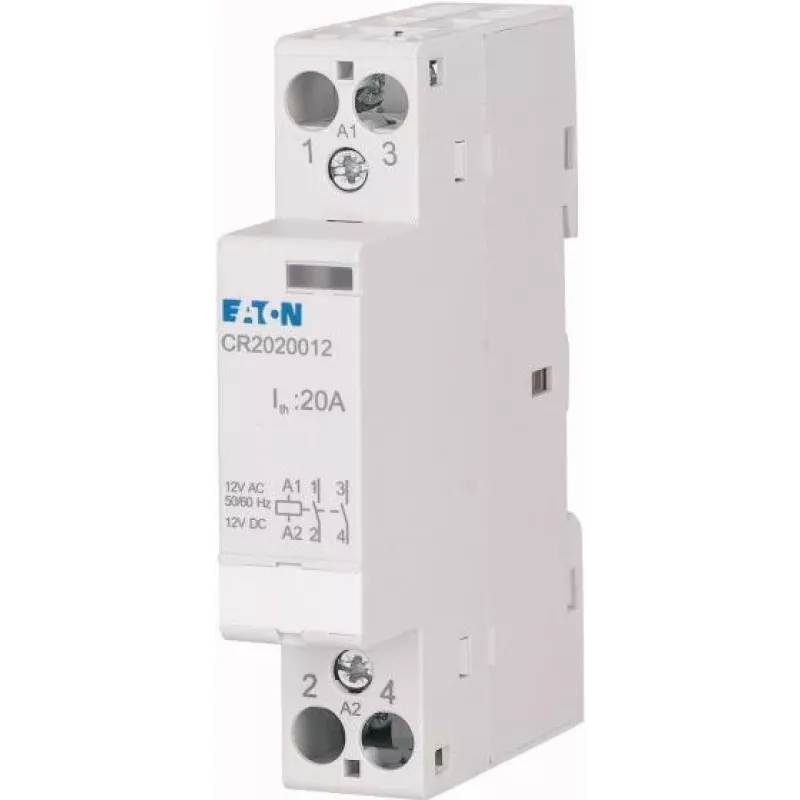 Eaton CR2011012 Installationsschütz 12V AC/DC 20A 1NO+1NC 2-polig 193906