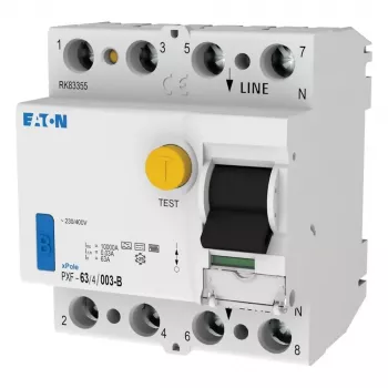 Eaton PXF-63/4/003-B Fehlerstrom-Schutzschalter, 63 A, 4-polig, 30 mA, Typ B 300302