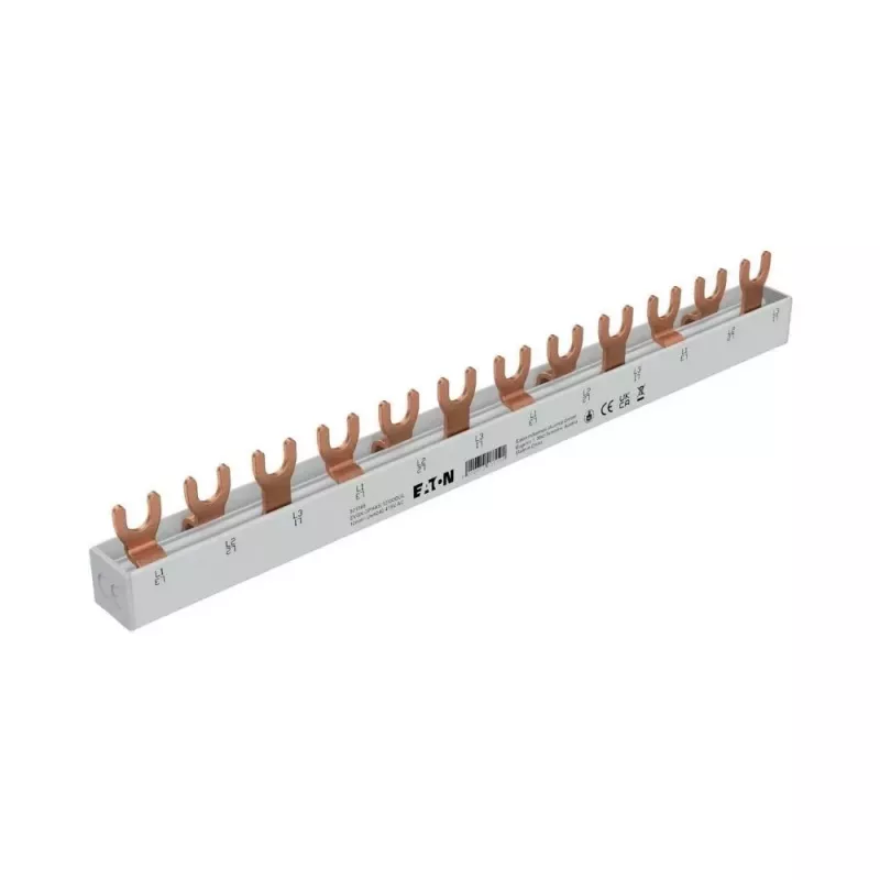 Eaton 3-Phasen-Gabel-Sammelschiene EVGK-3PHAS/12MODUL, 63A, 12 Module, 10mm², für xPole MCBs/RCDs (EP-501069)