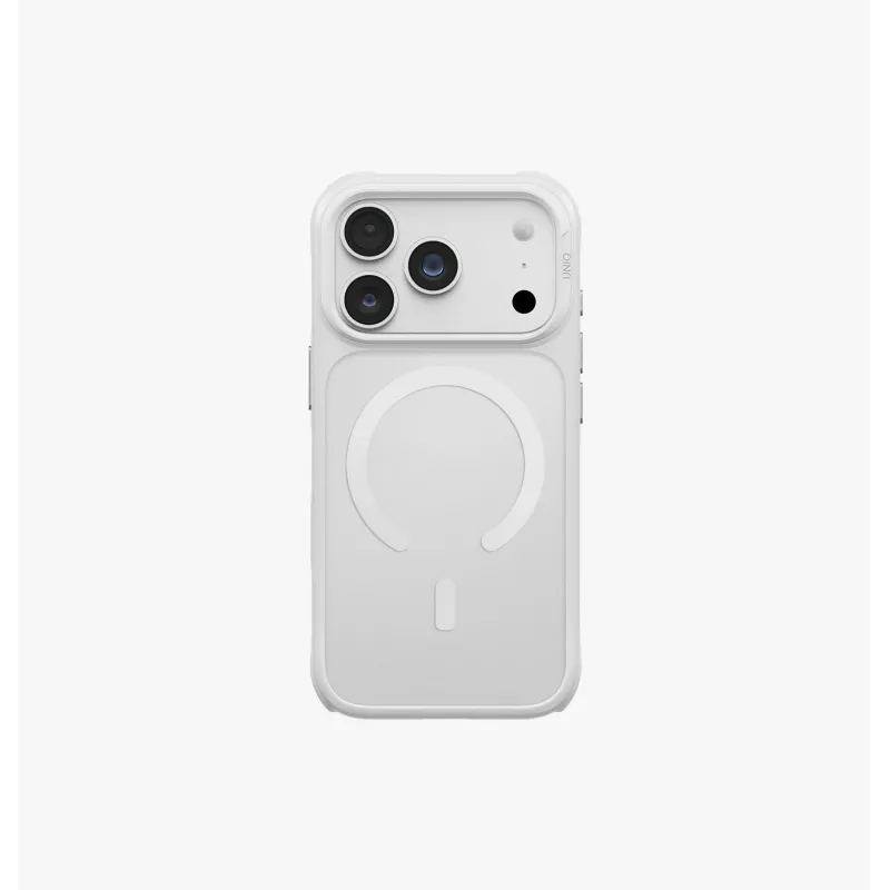 UNIQ Veren MagClick Ladehülle für iPhone 18 Pro / 17 Pro – Chalk Frost