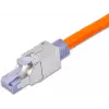 Wirewin WKS FK RJ45 KAT6A Feldkonfektionierbarer RJ45-Stecker, Cat6A, Geschirmt, Werkzeuglos, Zinkdruckguss, Goldkontakte, für 22-24 AWG, 6-9mm Kabel