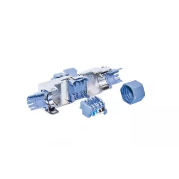 Wirewin WKS FK RJ45 KAT6A Feldkonfektionierbarer RJ45-Stecker, Cat6A, Geschirmt, Werkzeuglos, Zinkdruckguss, Goldkontakte, für 22-24 AWG, 6-9mm Kabel