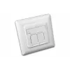 Wirewin DD-TRIO-K5E UP2 WS Cat5e geschirmte Unterputz-Datendose, 2x RJ45, LSA, Reinweiß