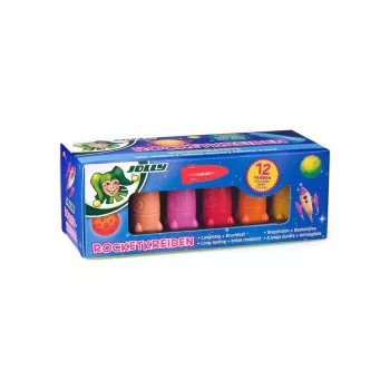 JOLLY Rocket Wachsmalstifte, verschiedene Farben, 12 Stück (5956-0001)