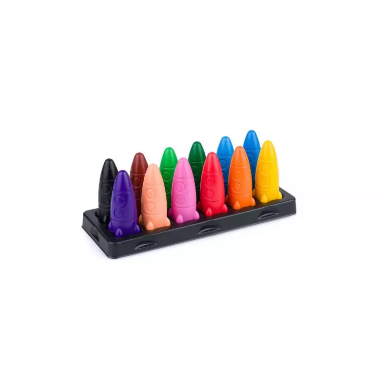 JOLLY Rocket Wachsmalstifte, verschiedene Farben, 12 Stück (5956-0001)
