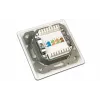 Wirewin DD-TRIO-C6 UP2 WS CAT6 geschirmte Unterputz-Datendose, 2-Port, LSA, Reinweiß RAL 9010