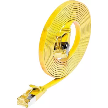 Wirewin SLIM PKW-STP-SLIM-K6A 0.1 GE Cat6a U/FTP Patchkabel, 0,1 m, Gelb