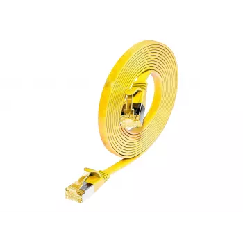 Wirewin SLIM PKW-STP-SLIM-K6A 0.1 GE Cat6a U/FTP Patchkabel, 0,1 m, Gelb