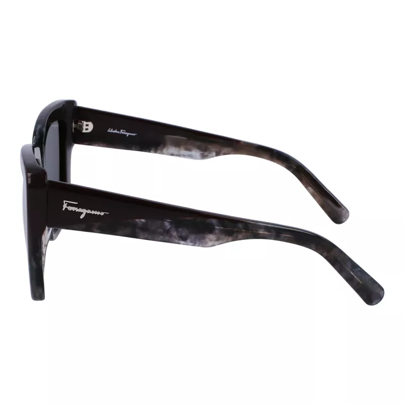 Ferragamo Damen SF1060S-21 Schmetterling Sonnenbrille, Havana/Braun Gradient, 55mm
