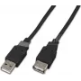 Wirewin USB A-A MF 0.5 SW USB 2.0 Verlängerungskabel, 0,5 m, Schwarz