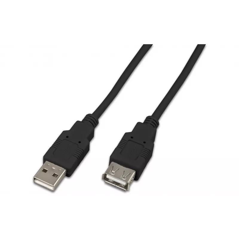 Wirewin USB A-A MF 0.5 SW USB 2.0 Verlängerungskabel, 0,5 m, Schwarz