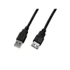 Wirewin USB A-A MF 0.5 SW USB 2.0 Verlängerungskabel, 0,5 m, Schwarz