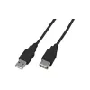 Wirewin USB A-A MF 0.5 SW USB 2.0 Verlängerungskabel, 0,5 m, Schwarz