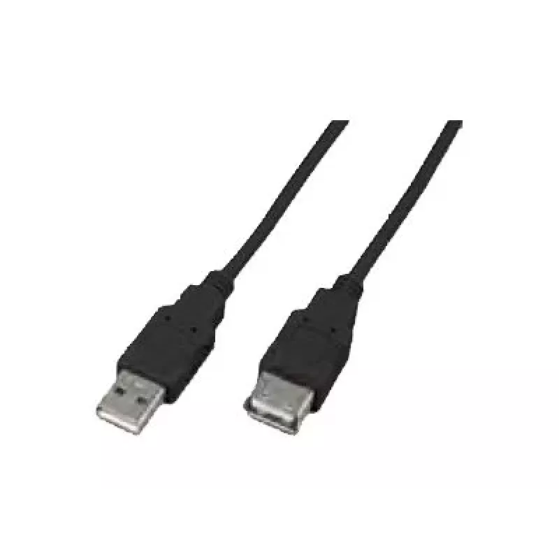 Wirewin USB A-A MF 0.5 SW USB 2.0 Verlängerungskabel, 0,5 m, Schwarz
