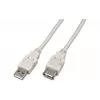 Wirewin USB A-A MF 2.0 GR USB 2.0 Verlängerungskabel, 2 m, Grau