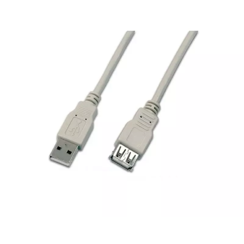 Wirewin USB A-A MF 2.0 GR USB 2.0 Verlängerungskabel, 2 m, Grau