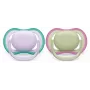 Philips Avent Ultra Air Schnuller 0-6 Monate, 2er-Pack, Mädchen Rosa/Lila, SCF085/24