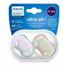 Philips Avent Ultra Air Schnuller 0-6 Monate, 2er-Pack, Mädchen Rosa/Lila, SCF085/24