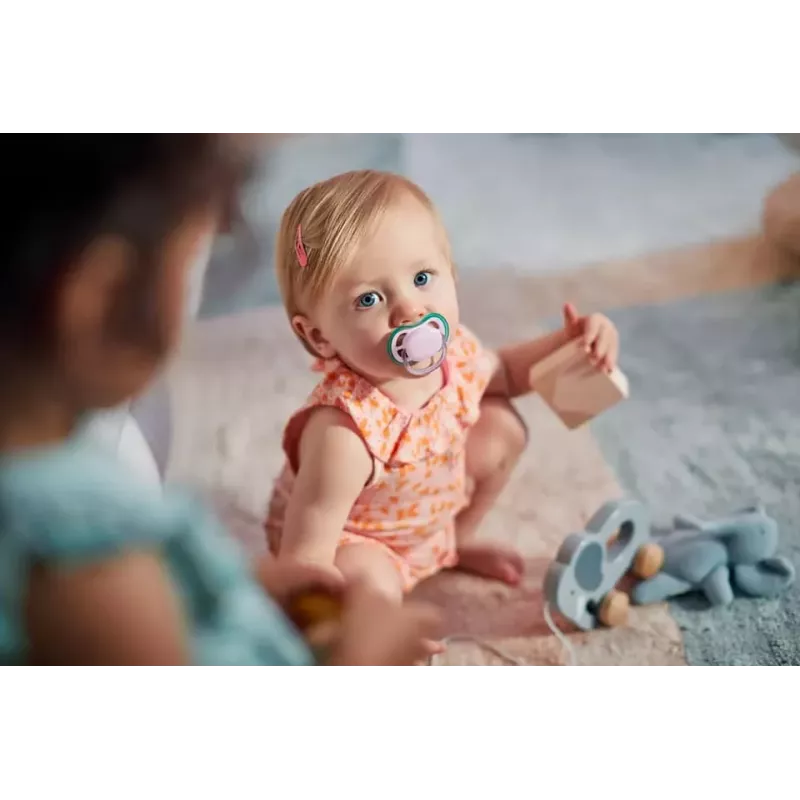 Philips Avent Ultra Air Schnuller 0-6 Monate, 2er-Pack, Mädchen Rosa/Lila, SCF085/24