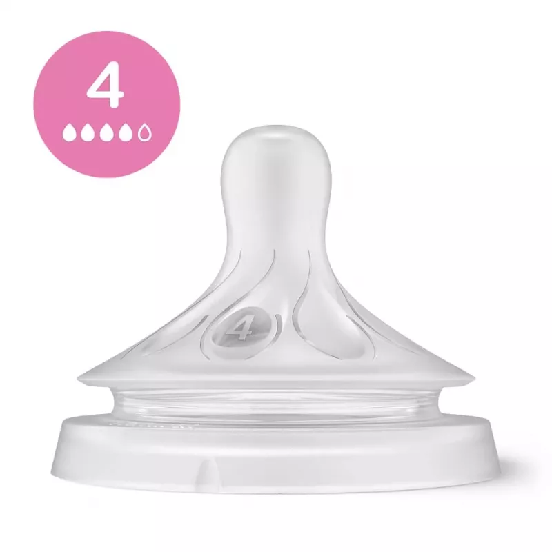 Philips Avent Natural Response Babyflaschen-Silikonsauger-Set (3er-Pack, Flow 3, 1+ Monate)