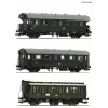 Roco 6200131 H0 DR Nebenbahnzug Set 2: 2x Personenwagen 2. Klasse Bip und 1x Abteilwagen 2. Klasse B3