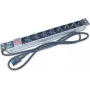 Wirewin NVL8 UPS 19 Zoll 1U Rackmount PDU mit 8 Schuko-Steckdosen, 16A, Schwarz