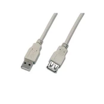 Wirewin USB 2.0 Verlängerungskabel A Stecker auf A Buchse 5m Grau USB A-A MF 5.0 GR