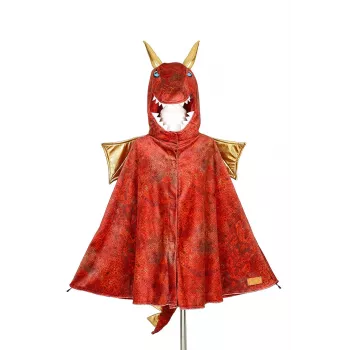 Souza! Rotes Drachenumhang-Kostüm mit Kapuze und Maske für Kinder 4-7 Jahre