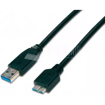 Wirewin USB 3.0 A-MB MM 0.5 SW - 0,5m USB-A auf Micro-B Kabel, Schwarz