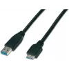 Wirewin USB 3.0 A-MB MM 0.5 SW - 0,5m USB-A auf Micro-B Kabel, Schwarz