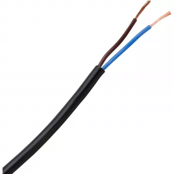 HEINRICH KOPP H03VV-F 2x0,75mm² schwarzes flexibles PVC-Kabel 10m 152210845