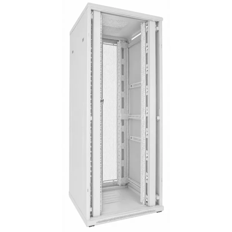 DSIT 47U 19-Zoll Server-Rack 800x800x2200mm Weiß mit perforierten Doppeltüren DS8847DD-W