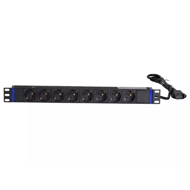 DSIT 19-Zoll 8-fach Rackmount PDU mit C14-Stecker und Erdungskontakt (DS-8PDU-C14-PE)