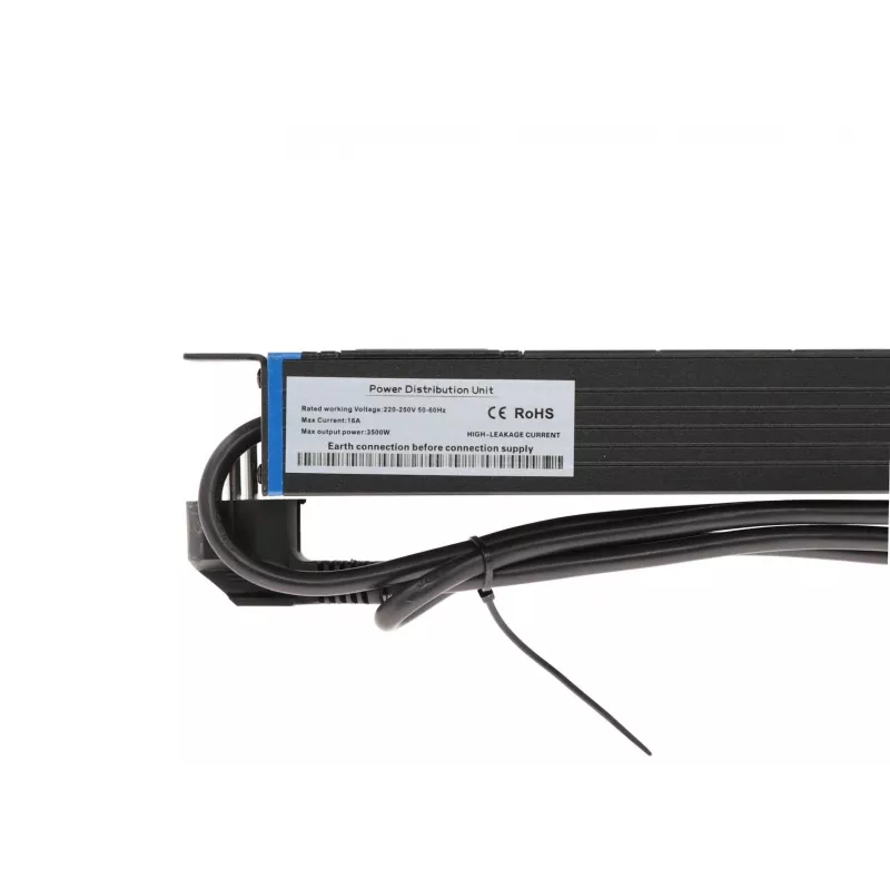 DSIT 19-Zoll 8-fach Rackmount PDU mit C14-Stecker und Erdungskontakt (DS-8PDU-C14-PE)