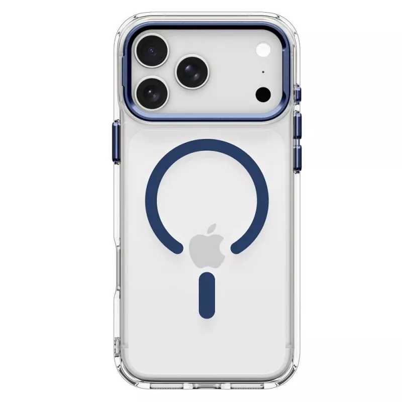 SPIGEN Ultra Hybrid Optik S MagSafe Hülle für iPhone 17 Pro Max / 18 Pro Max - Transparent/Tiefblau