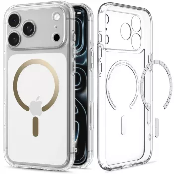 SPIGEN Ultra Hybrid MagSafe Hülle für iPhone 17 Pro Max / 18 Pro Max – Transparent/Gold
