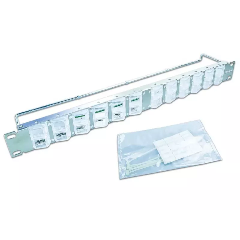 Wirewin Hochwertige 24-Port Keystone Modul Blindpanel, 0° oder 45° Winkel verstellbares Keystone System (WKS PANEL 24 DYN ANG)