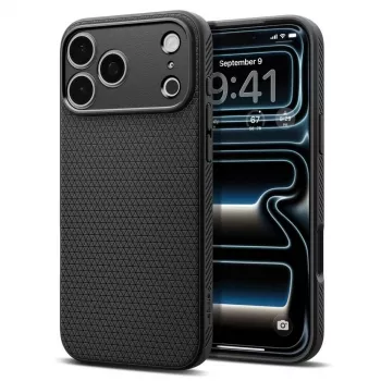 Spigen Liquid Air Hülle für iPhone 17 Pro / 18 Pro - Mattschwarz