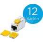 Wirewin WKS JACK KAT6A SLIM 12 CAT6A 10 Gigabit Ethernet geschirmtes Keystone-Modul, 12er-Pack