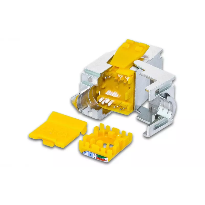 Wirewin WKS JACK KAT6A SLIM 12 CAT6A 10 Gigabit Ethernet geschirmtes Keystone-Modul, 12er-Pack