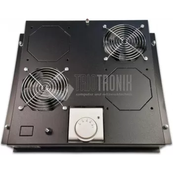 Wirewin FAN ROOF 2V BL Rack-Kühlungslüftereinheit, 2 Lüfter, 230V, 460 m³/h, Schwarz
