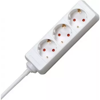 HEINRICH KOPP 3-fach Steckdosenleiste mit 45° gewinkelten Steckdosen, 3m Kabel H05VV-F 3G1.5mm², 16A, 250V, Schwarz 128688650