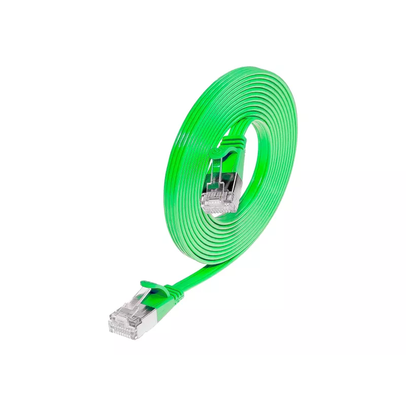 Wirewin Cat.6 Slim Patchkabel, STP (PIMF), 0,1 m, Grün PKW-STP-SLIM-KAT6 0.1 GN